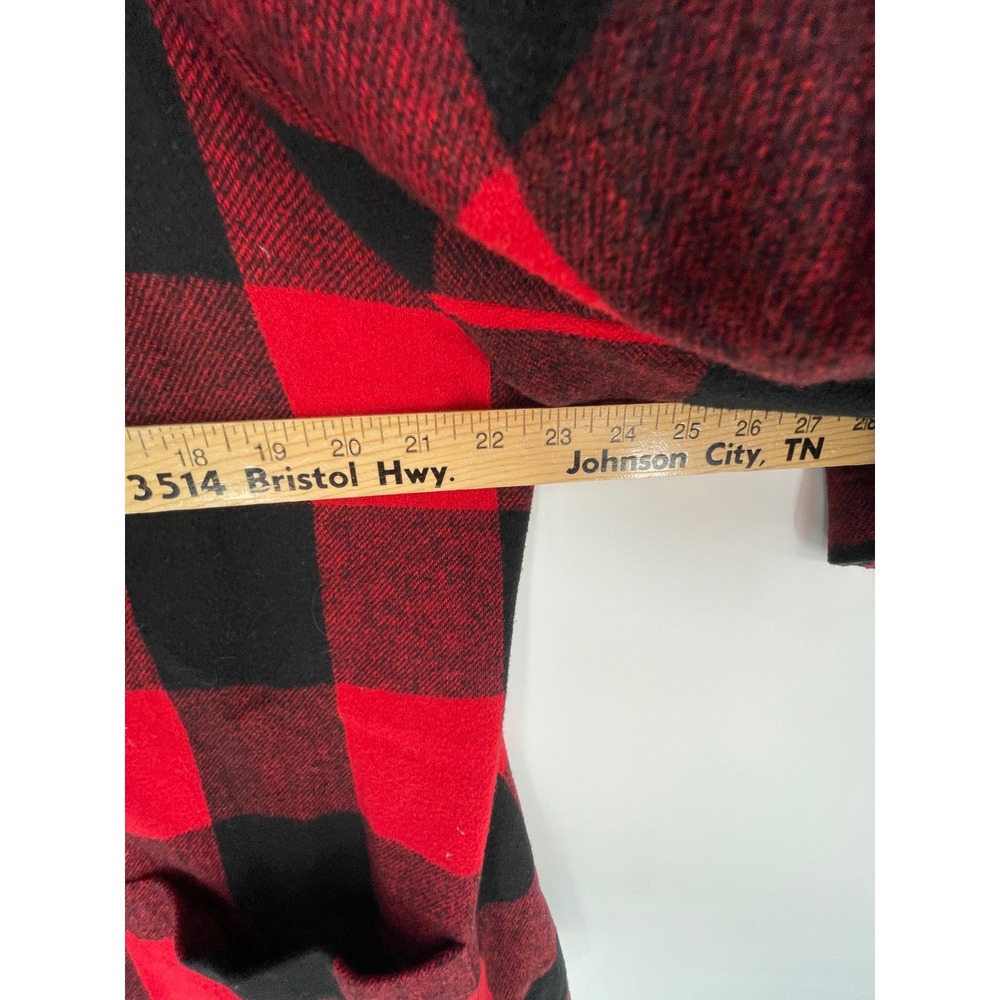 The Limited Women Blazer M/L Jacket Red Black Buffalo Plaid Wool Blend Preppy - Picture 6 of 9